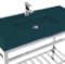 Modern Console Sink Vanity, Green Ceramic Sink, 40